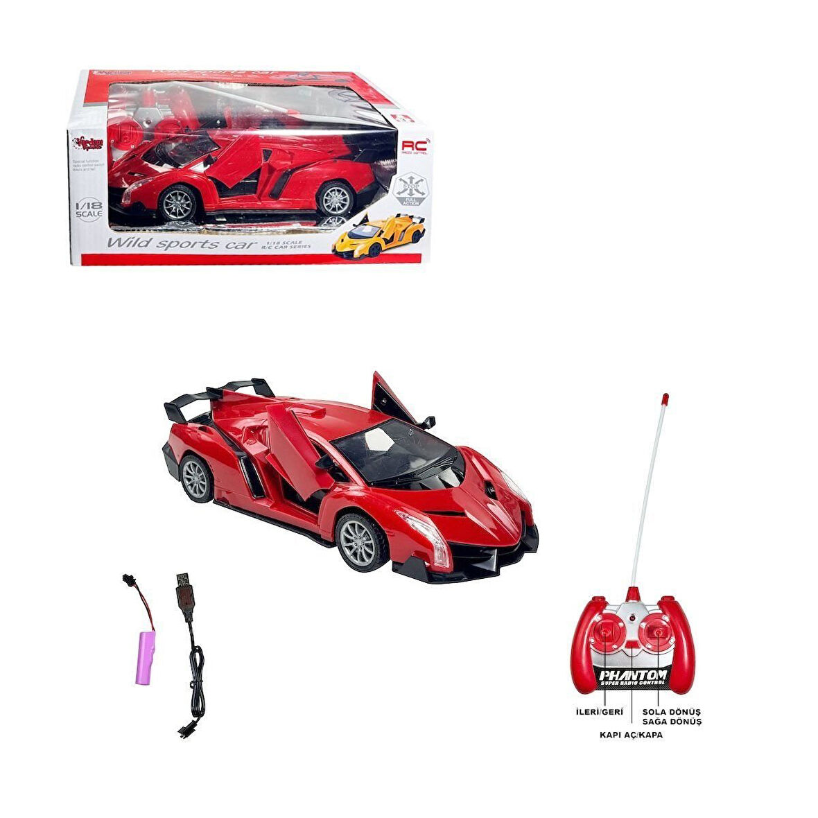 RG-1383-9A-11A Kumandalı Wild Sport Araba 1:18 -Vardem Oyuncak