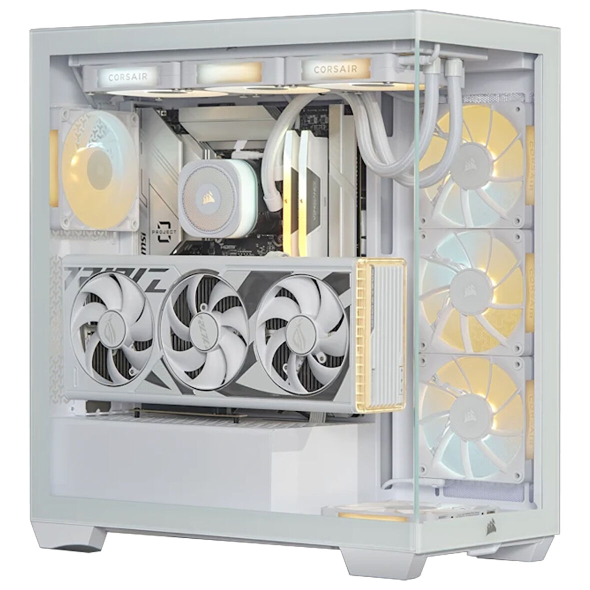 CORSAIR 3500x 850W 80+ Gold RGB Tempered Glass Beyaz ATX Mid Tower Kasa