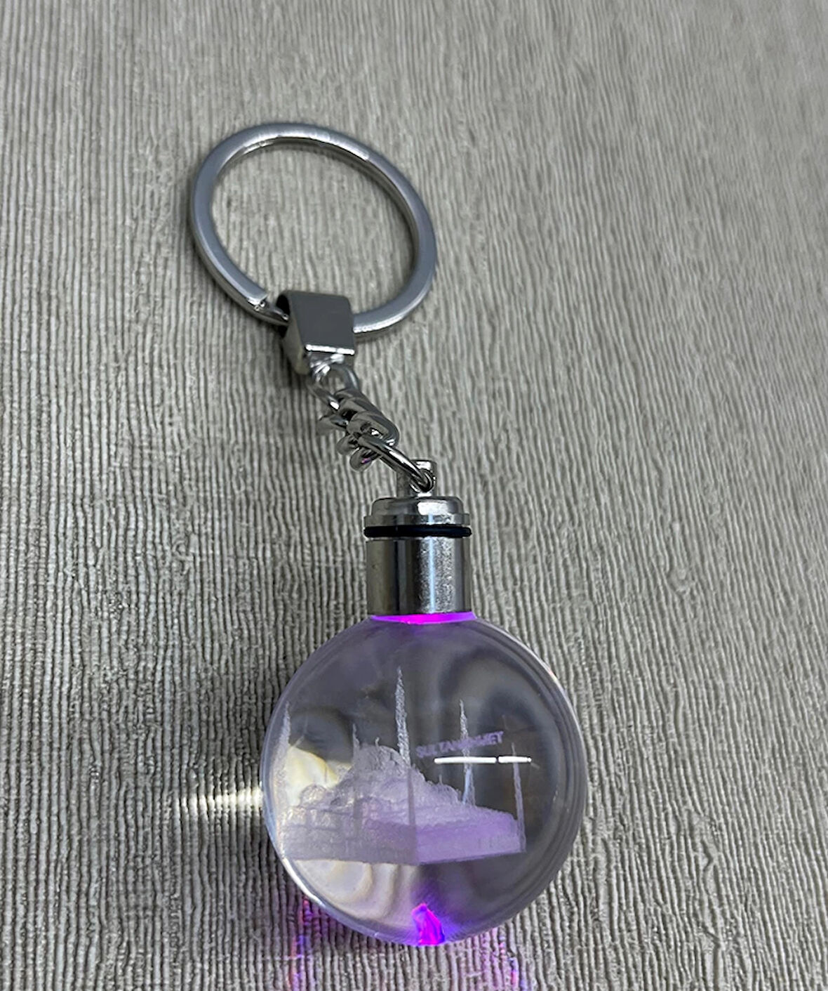 Ledli Sultanahmet Tasarımı Kristal Anahtarlık Alk3804
