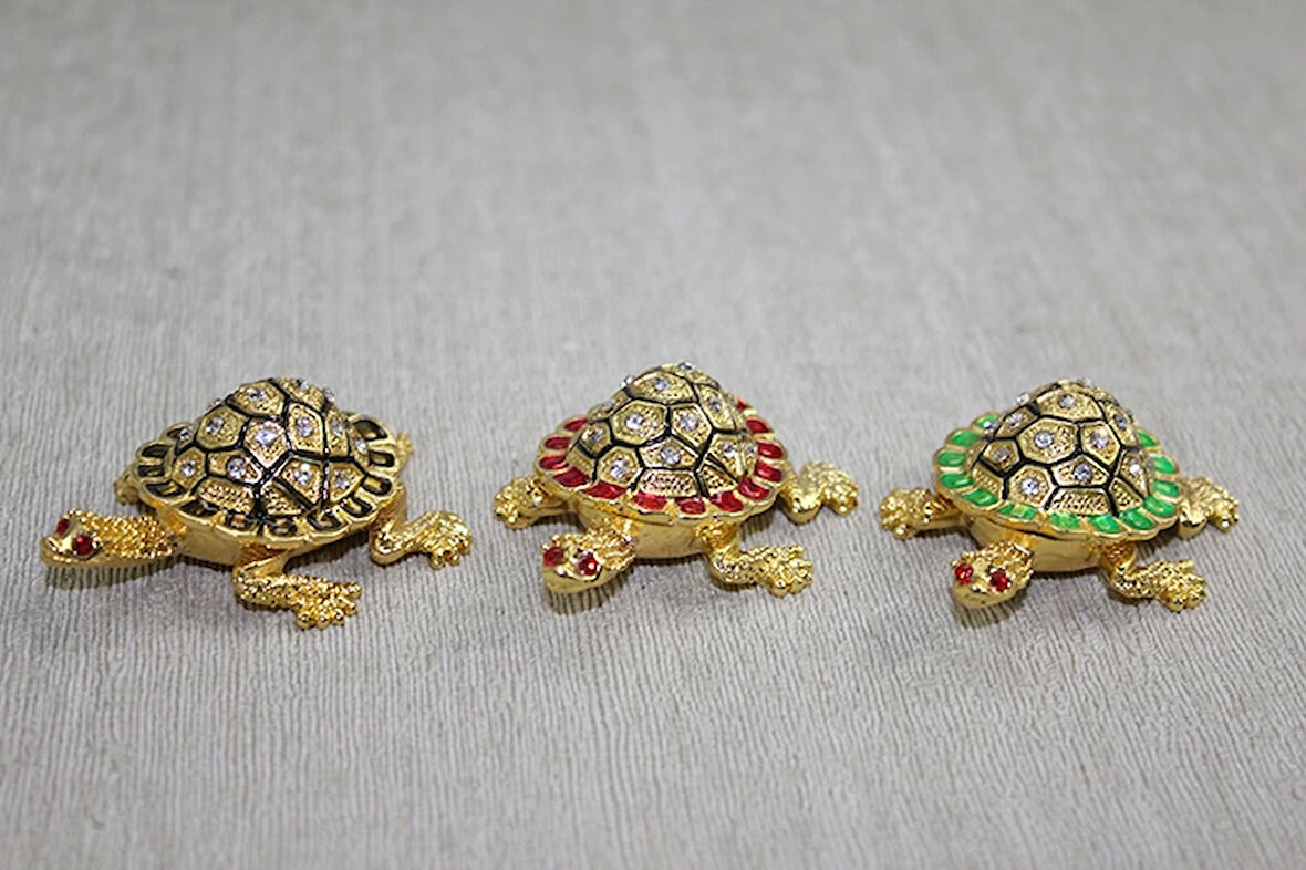 Swaroski Minik Kaplumbağa Figürü Alk3867