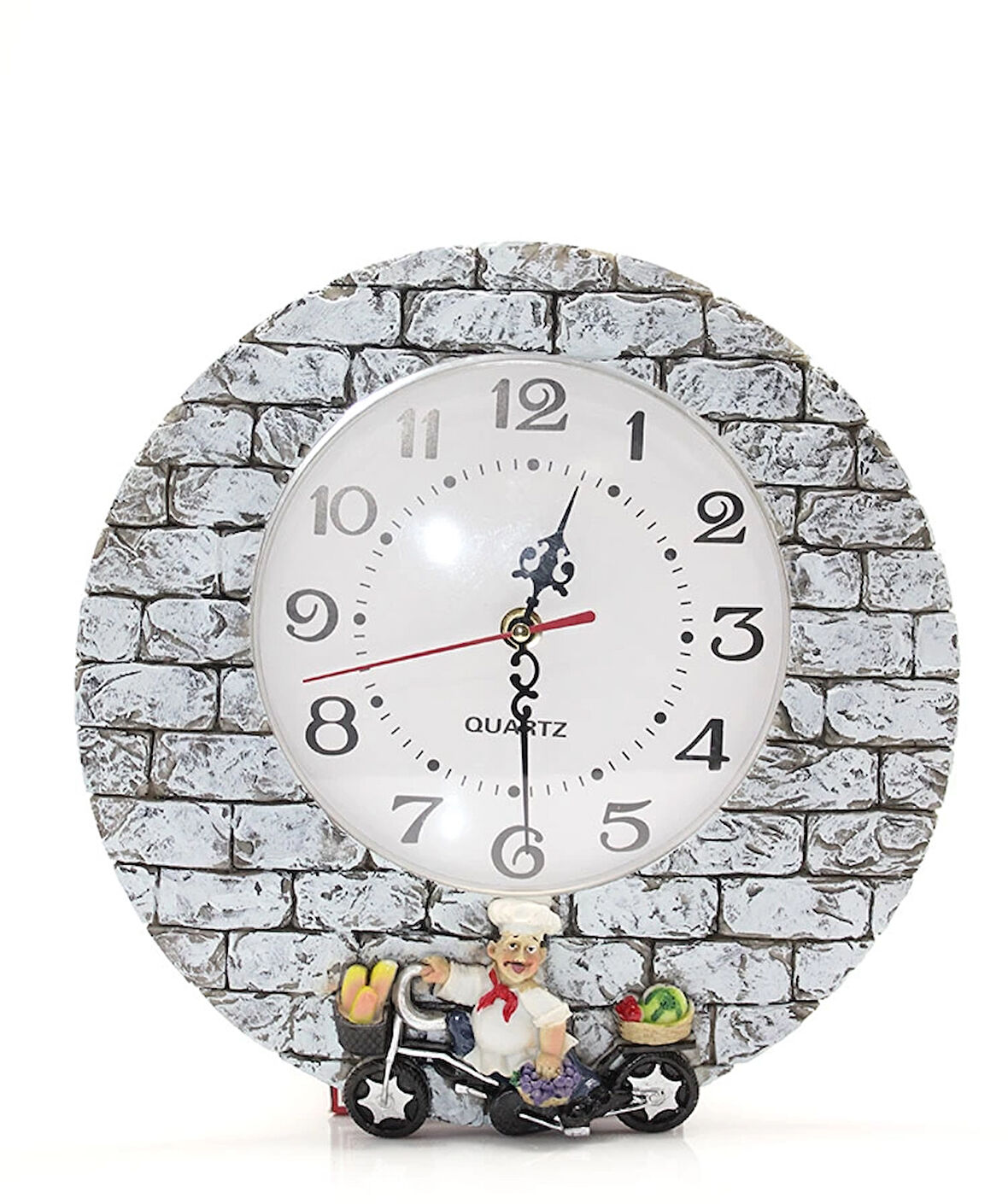 Duvara Asmalı Aşcı Tasarımlı Polyester Saat Alk1542