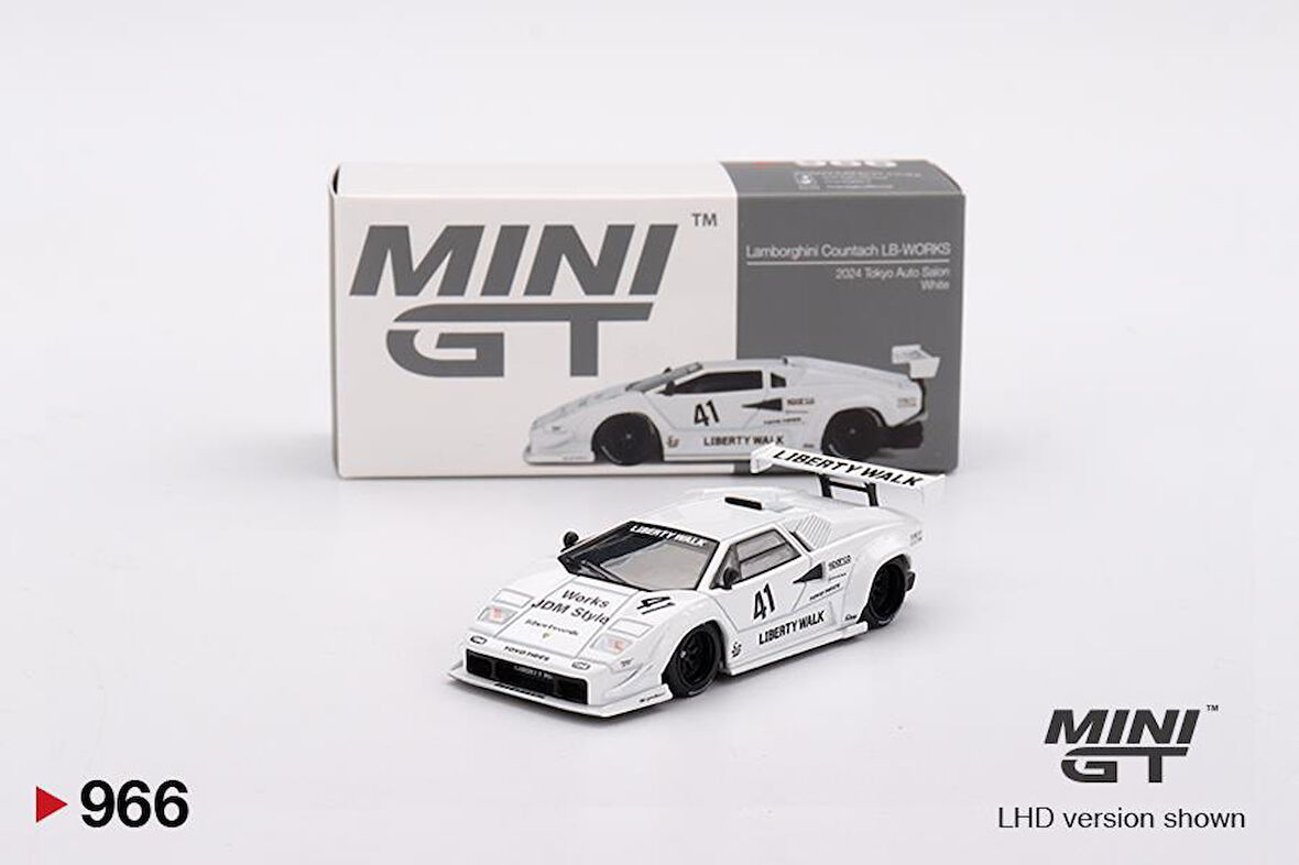 Mini GT Lamborghini Countach LB-WORKS White 2024 Tokyo Auto Salon 966
