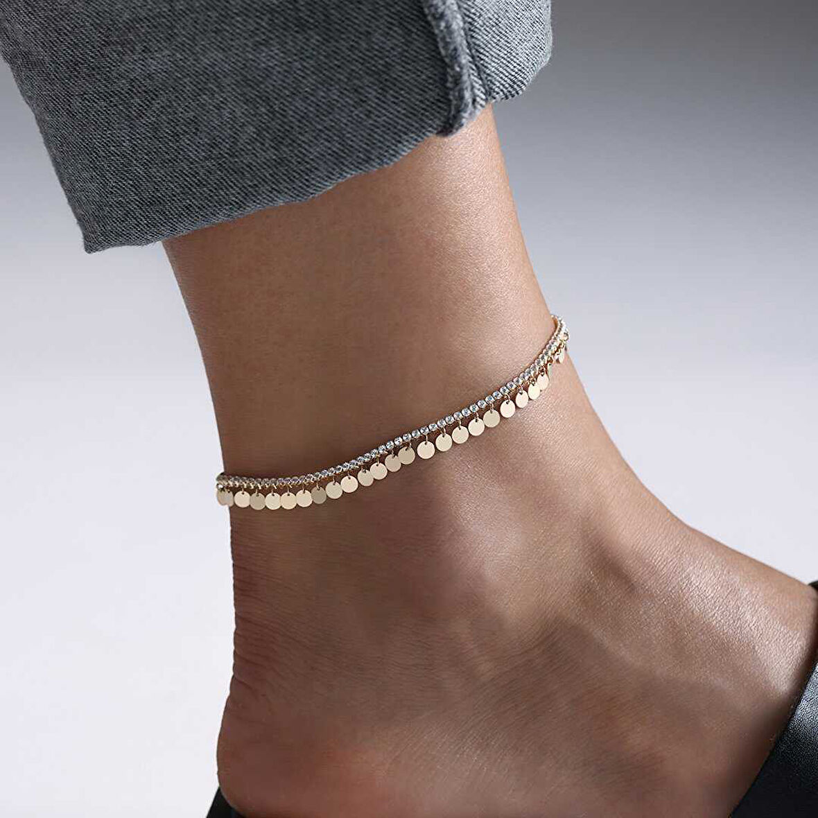 Sıra Taşlı Pullu Halhal