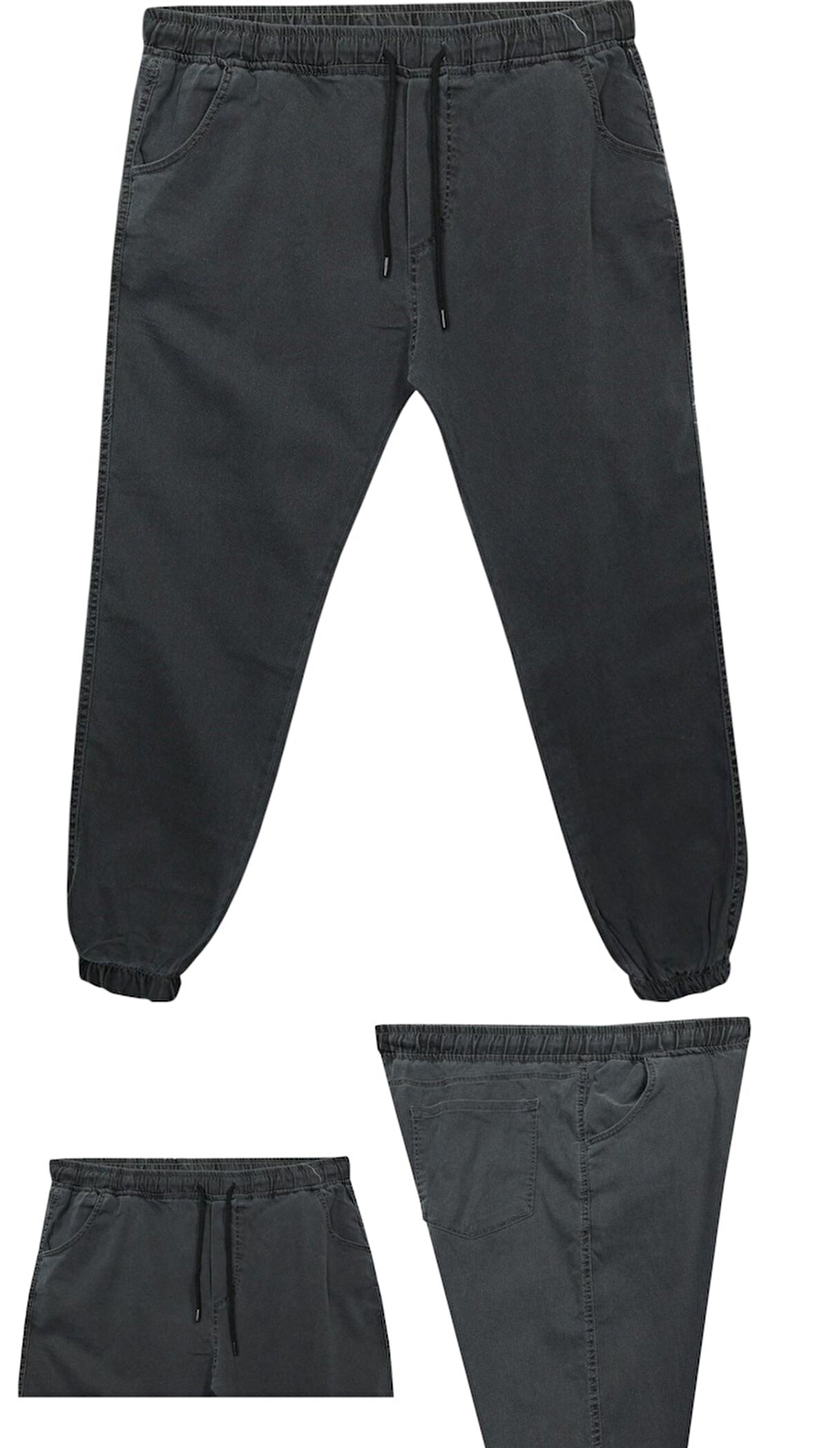 Erkek Büyük Beden 100 Kilo-180 Kilo Arası İçin Uygun Likralı Jogger Kot Pantolon