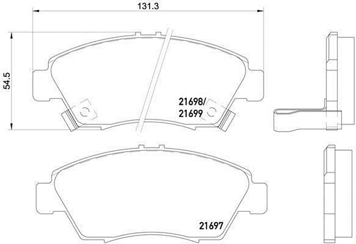 Honda Civic Ön Fren Balata 1996-1998 Benzin 1.4 4Vites 66Kva