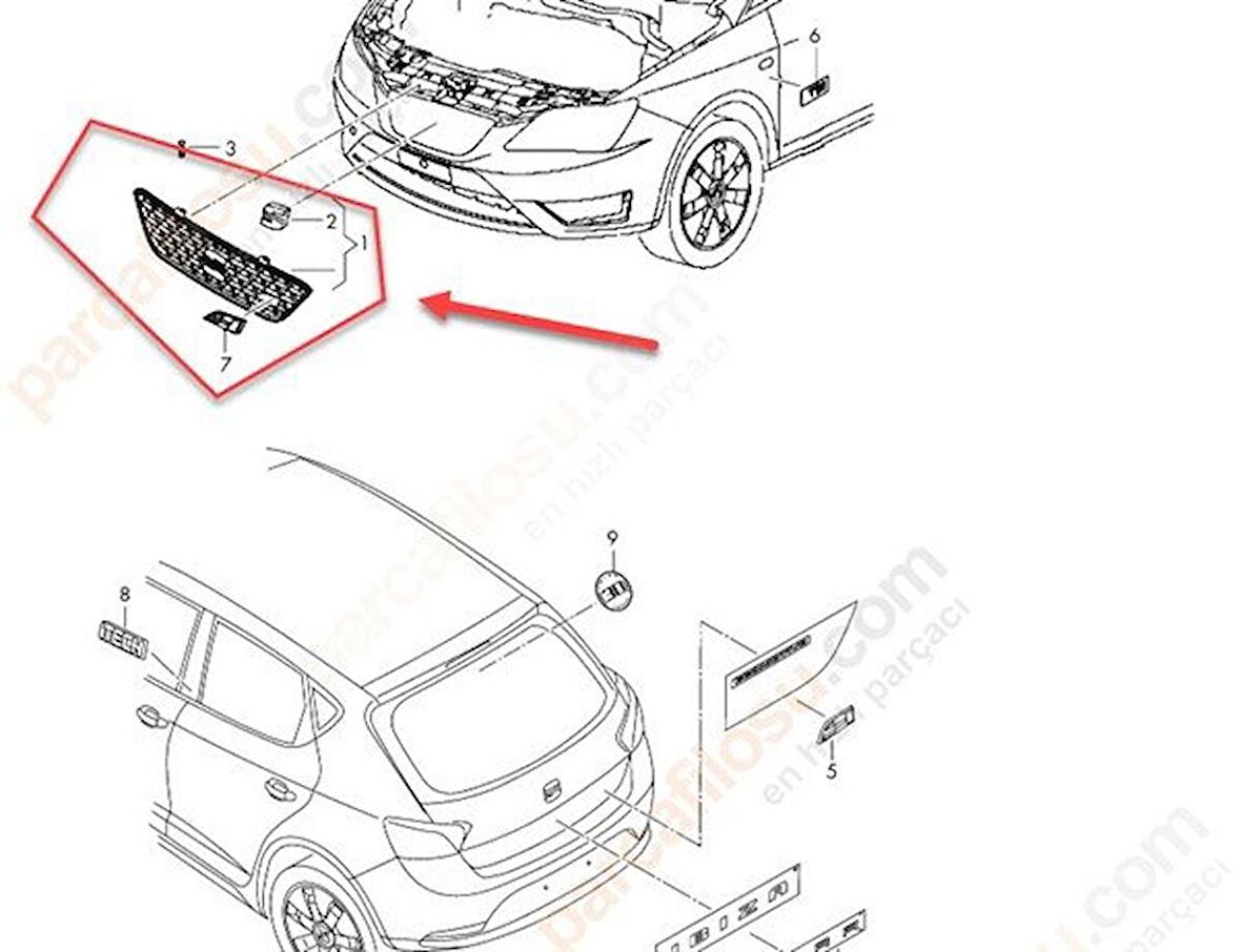 Seat Ibiza 5 Ön panjur 2013-2015 Benzin 1.4TSI 7Vites 132Kva