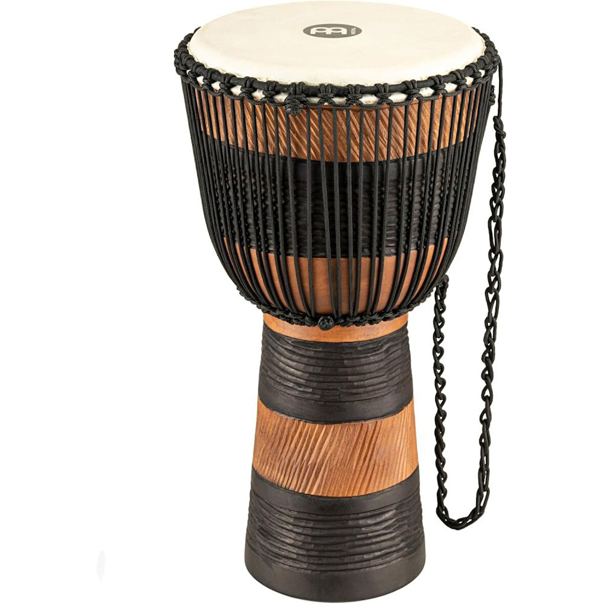 Meinl ADJ3-L+BAG African Style Rope Tuned Series Large 12\" Djembe (Brown/Black)