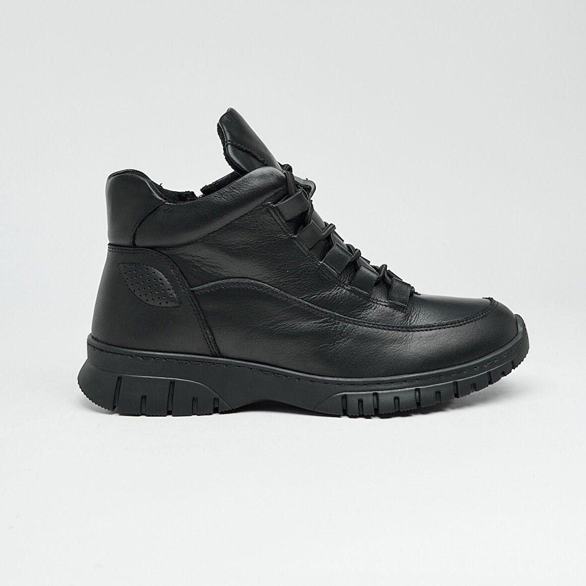 Hakiki Deri Fermuarlı Kadın Bot