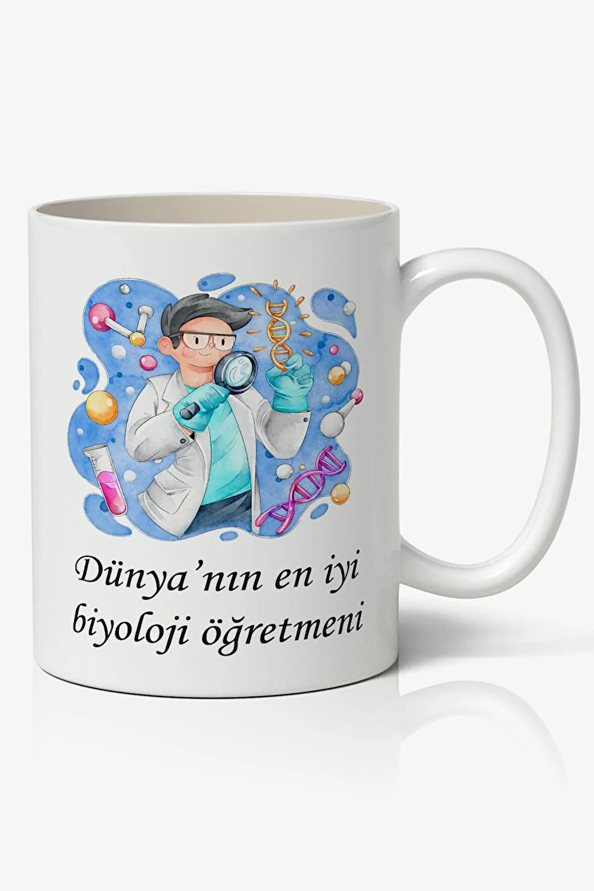 Dünya'nın En İyi Biyoloji Öğretmeni Tasarımlı Kupa Bardak - Öğretmenler Günü Hediyesi Erkek