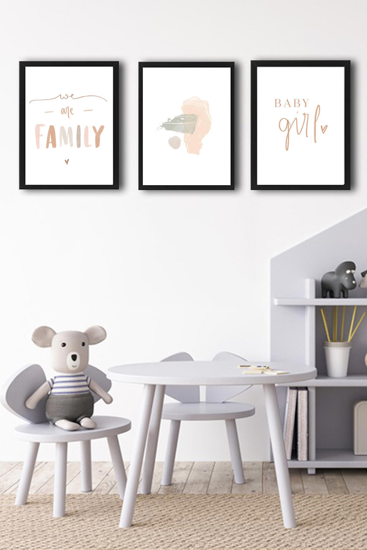 Çerçeve Hediyeli Poster Set Kız Bebek