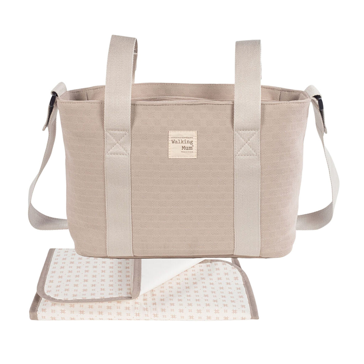 Walking Mum Eco Mum Crossbody Bebek Bakım Çantası Apricot