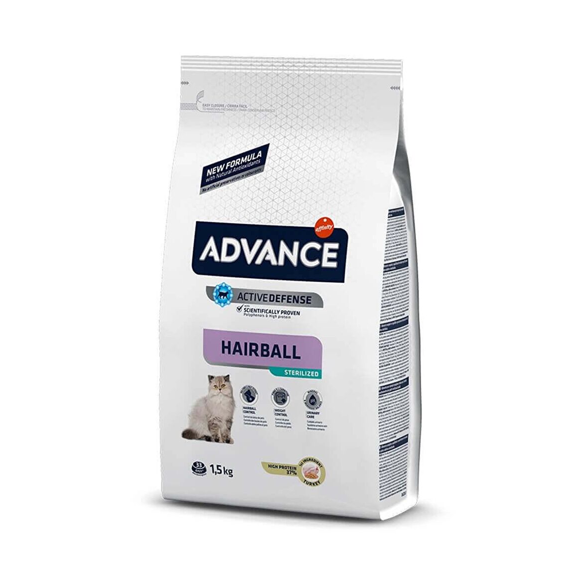 Advance Cat Sterilized Hairball Hindili Kısır Kedi Maması 1,5 Kg