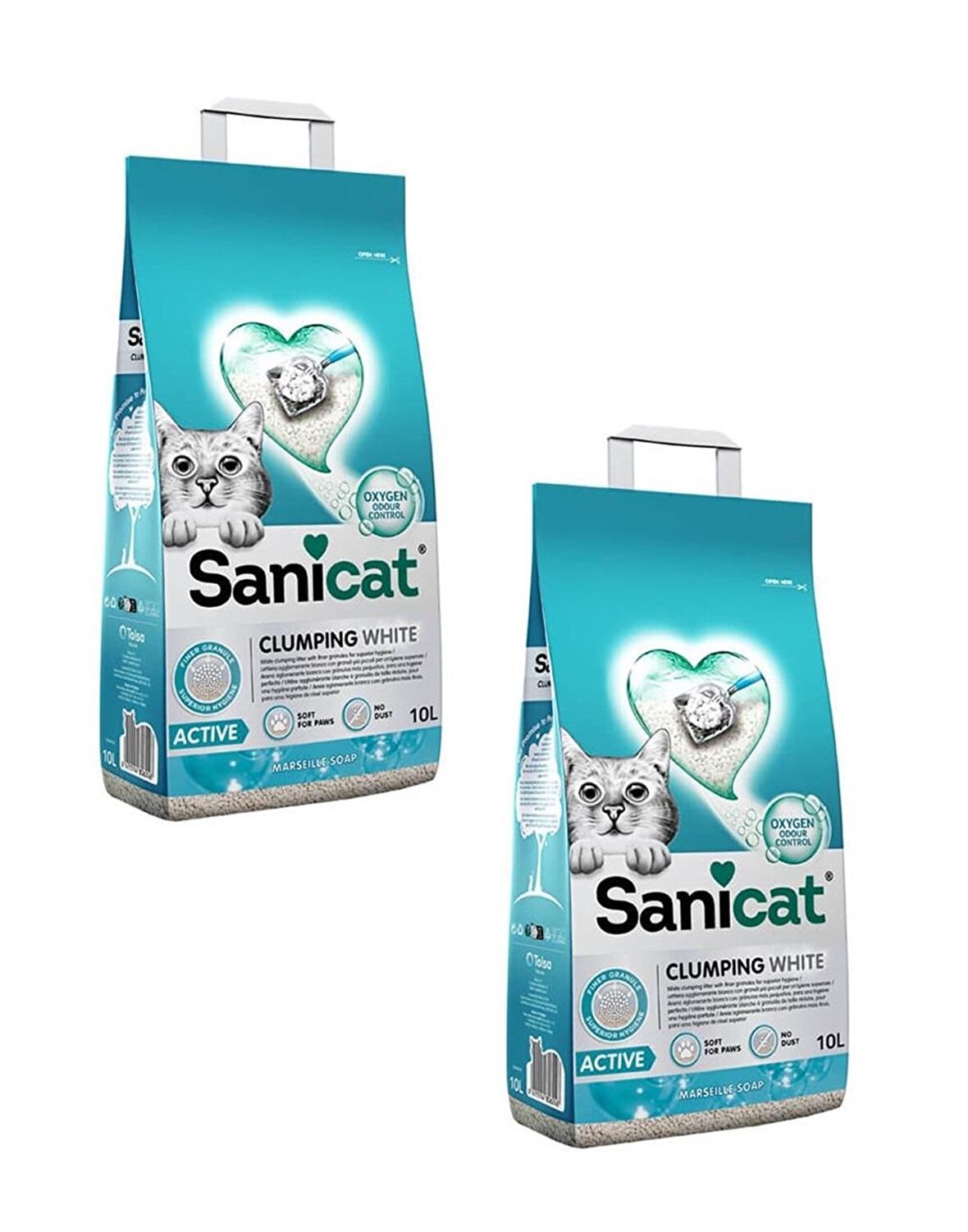 Sanicat Active Marsilya Sabun Kokulu Topaklanan Kedi Kumu 10 Lt (2 ADET)