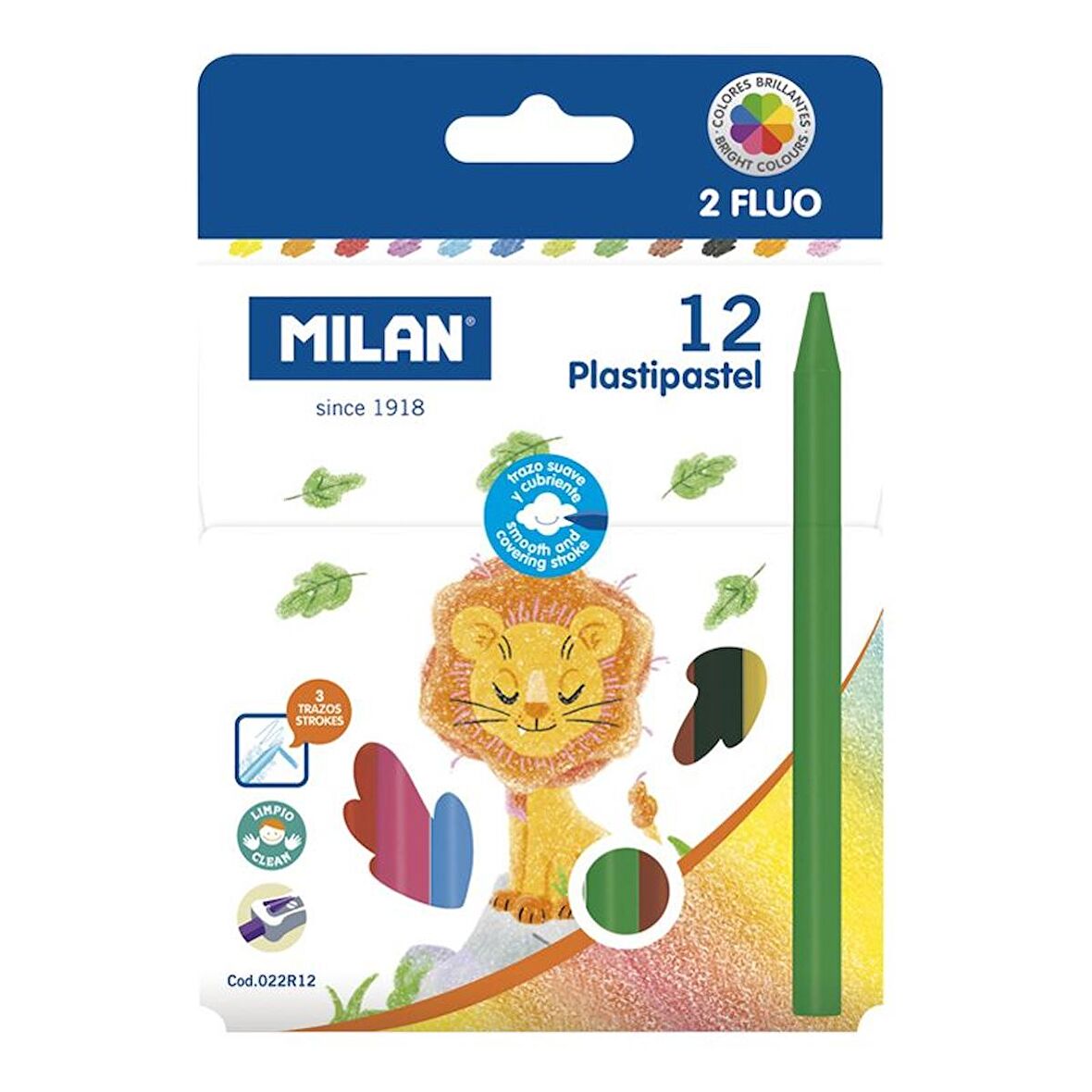 MILAN 022R12 PLASTIPASTEL MUM PASTEL BOYA 12LI