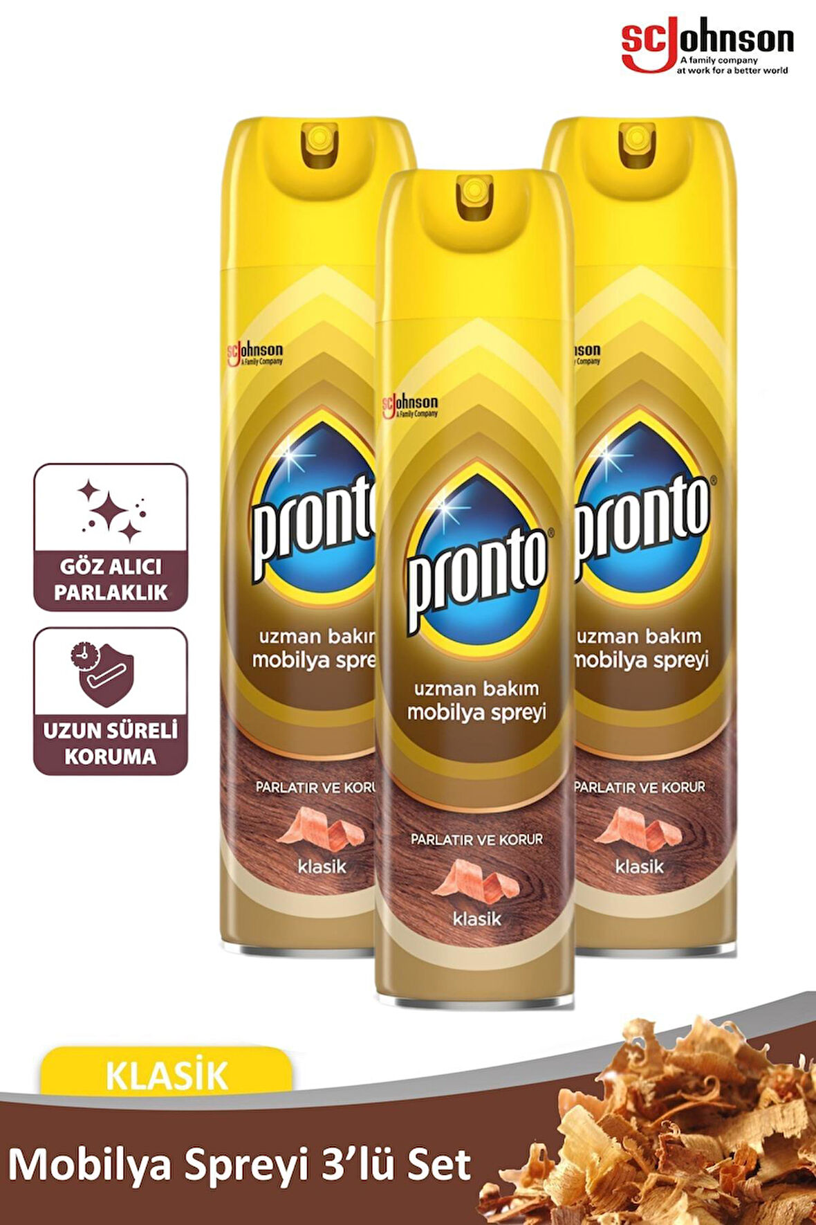Mobilya Spreyi, Klasik 300ml 3'lü Set