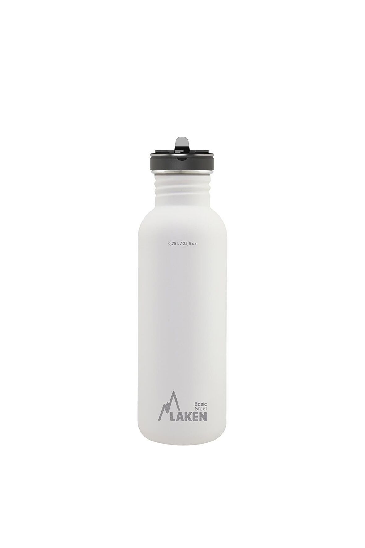 Laken Çelik BASIC Şişe 0.75L WHITE –FLOW Kapak  -  LKBSF75BL