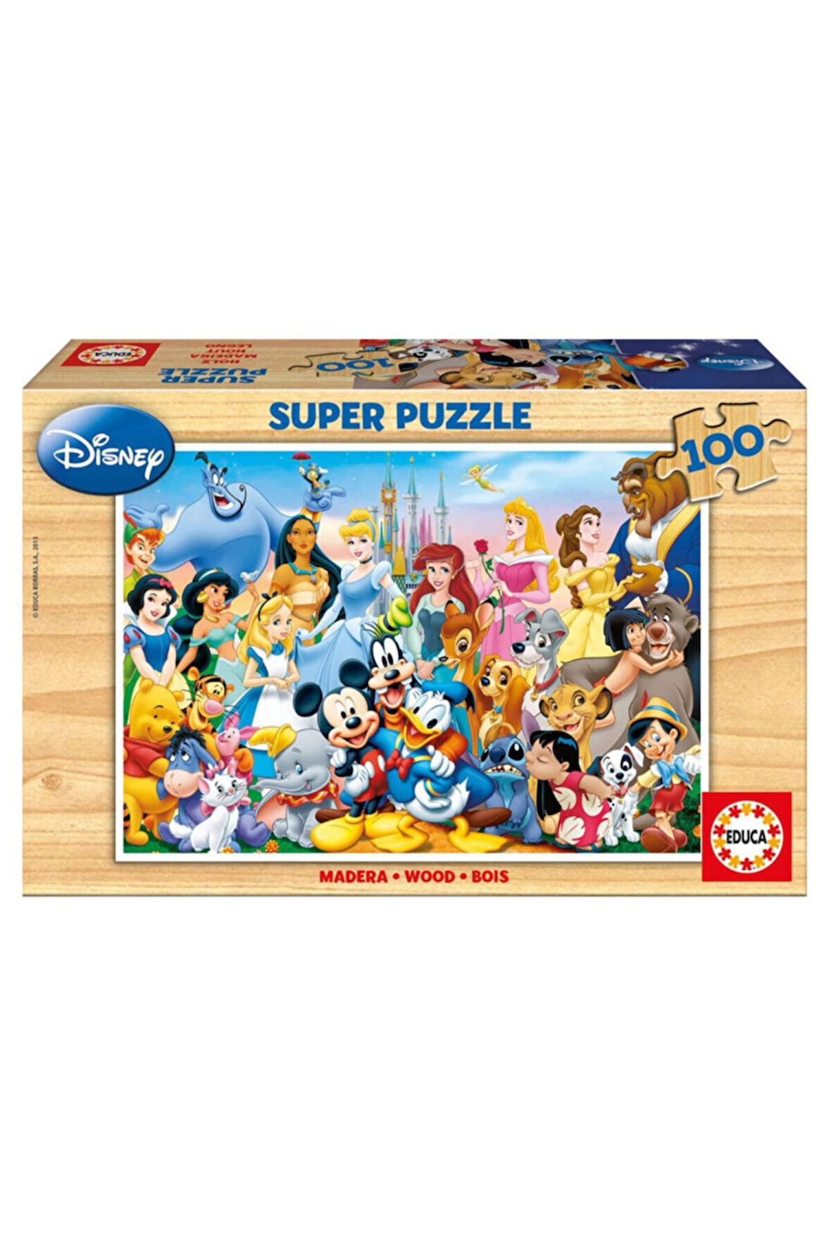 Çocuk Ahşap Puzzle 100 Parça Disney Harikalar Diyarı