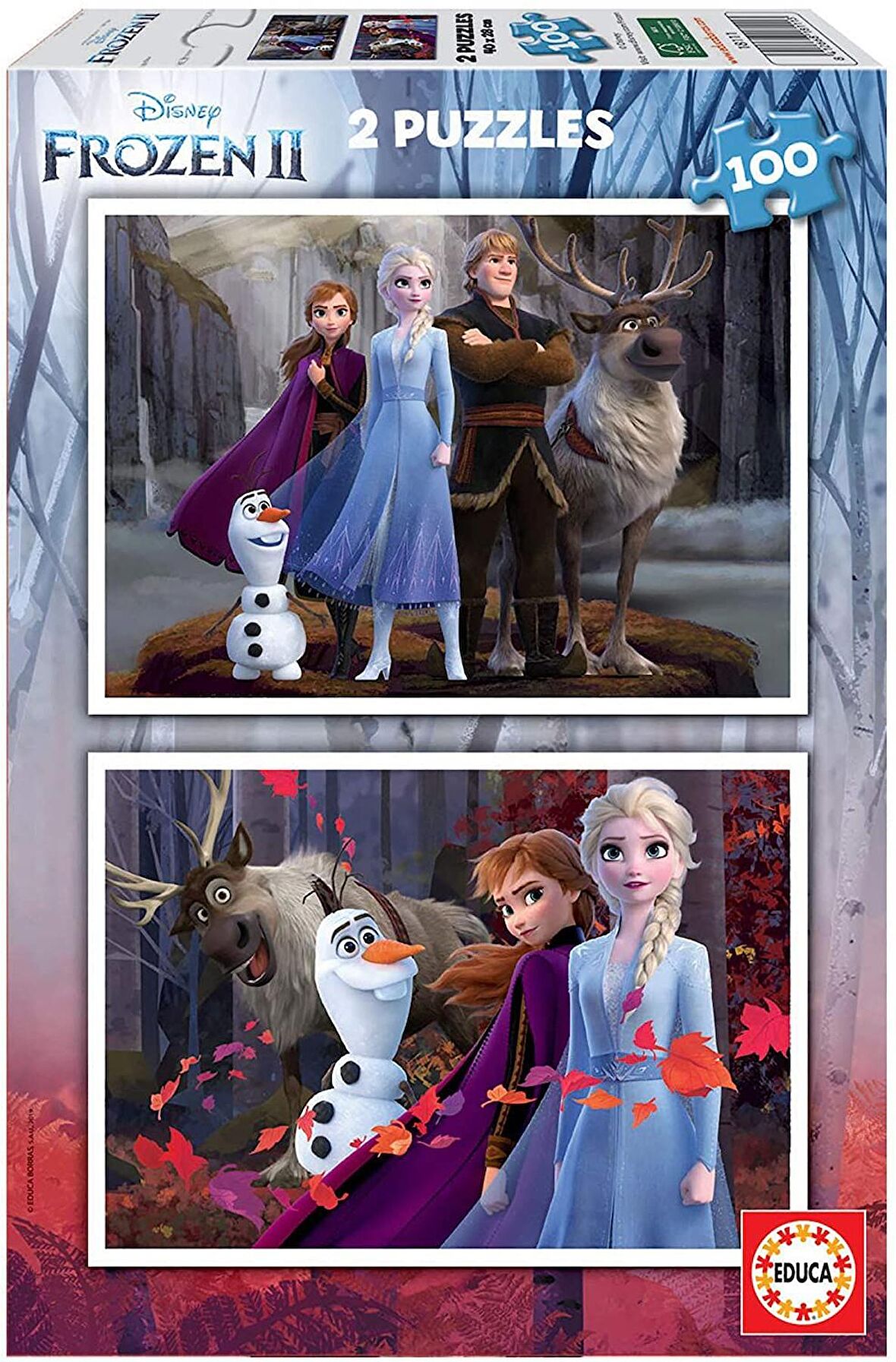 Educa 2x100 Parça Frozen 2 Kız Çocuk Yapboz