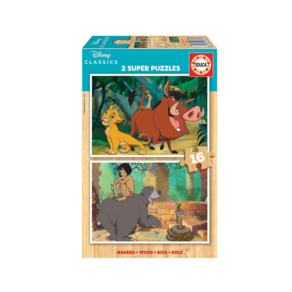 Educa Çocuk Puzzle 2X16 Parça Disney Classics 18874