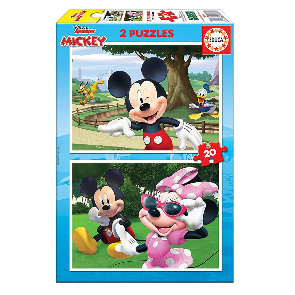 Educa Çocuk Puzzle 2X20 Parça Mickey-Friends 18884