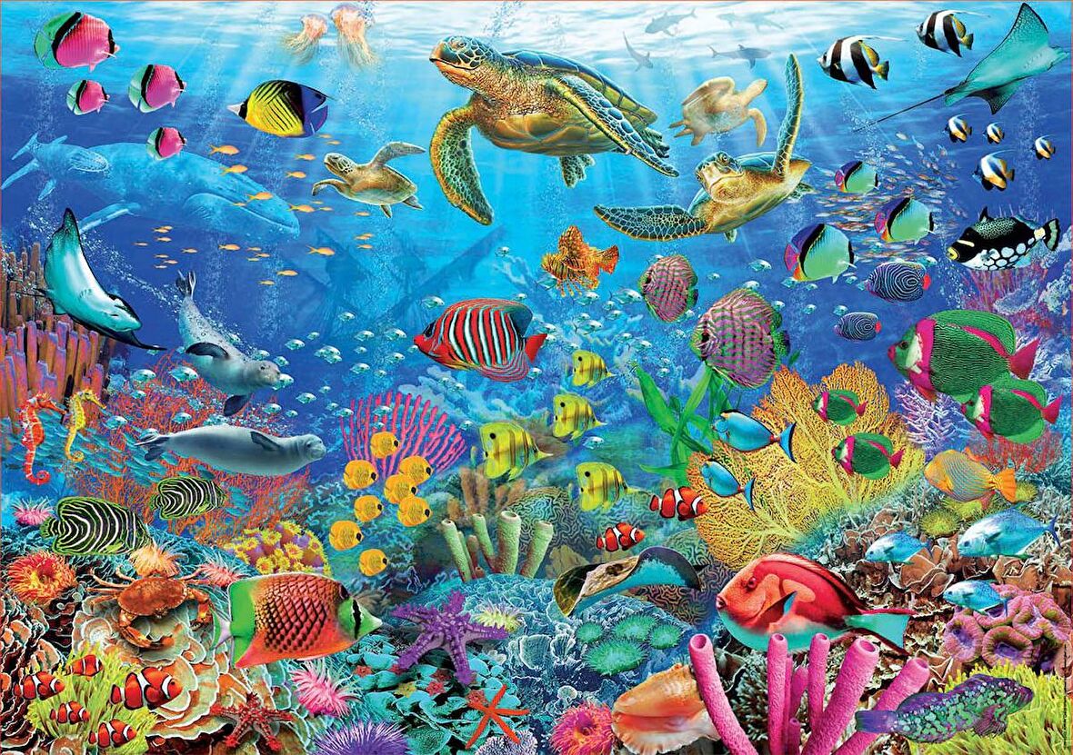 Educa 1000 Parça Tropical Fantasy Turtles Puzzle
