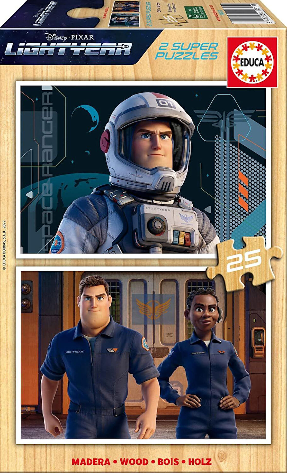 Educa 2x25 Parça Disney Lightyear Erkek Çocuk Puzzle - 3-5 Yaş