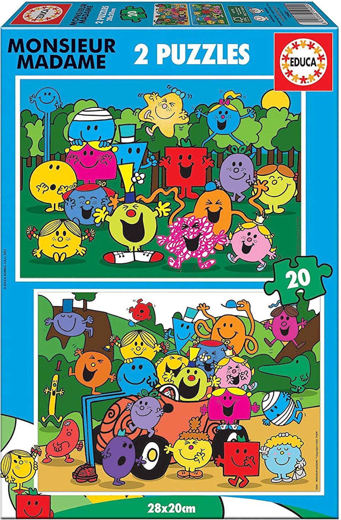 Educa 2x20 Parça Kız ve Erkek Çocuk Bay ve Bayan Puzzle - 19401