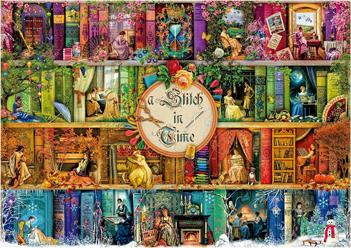 Educa 3000 Parça Dikiş Zamanı Puzzle - 19946 - A Stitch In Time