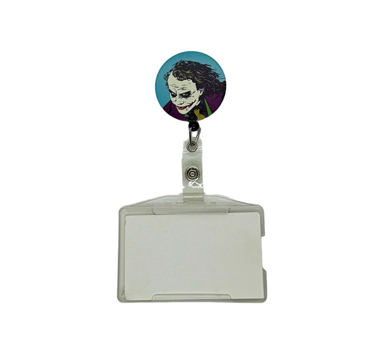 Joker Temalı Metal Yoyo Kartlık Yoyo Yaka Kartlığı