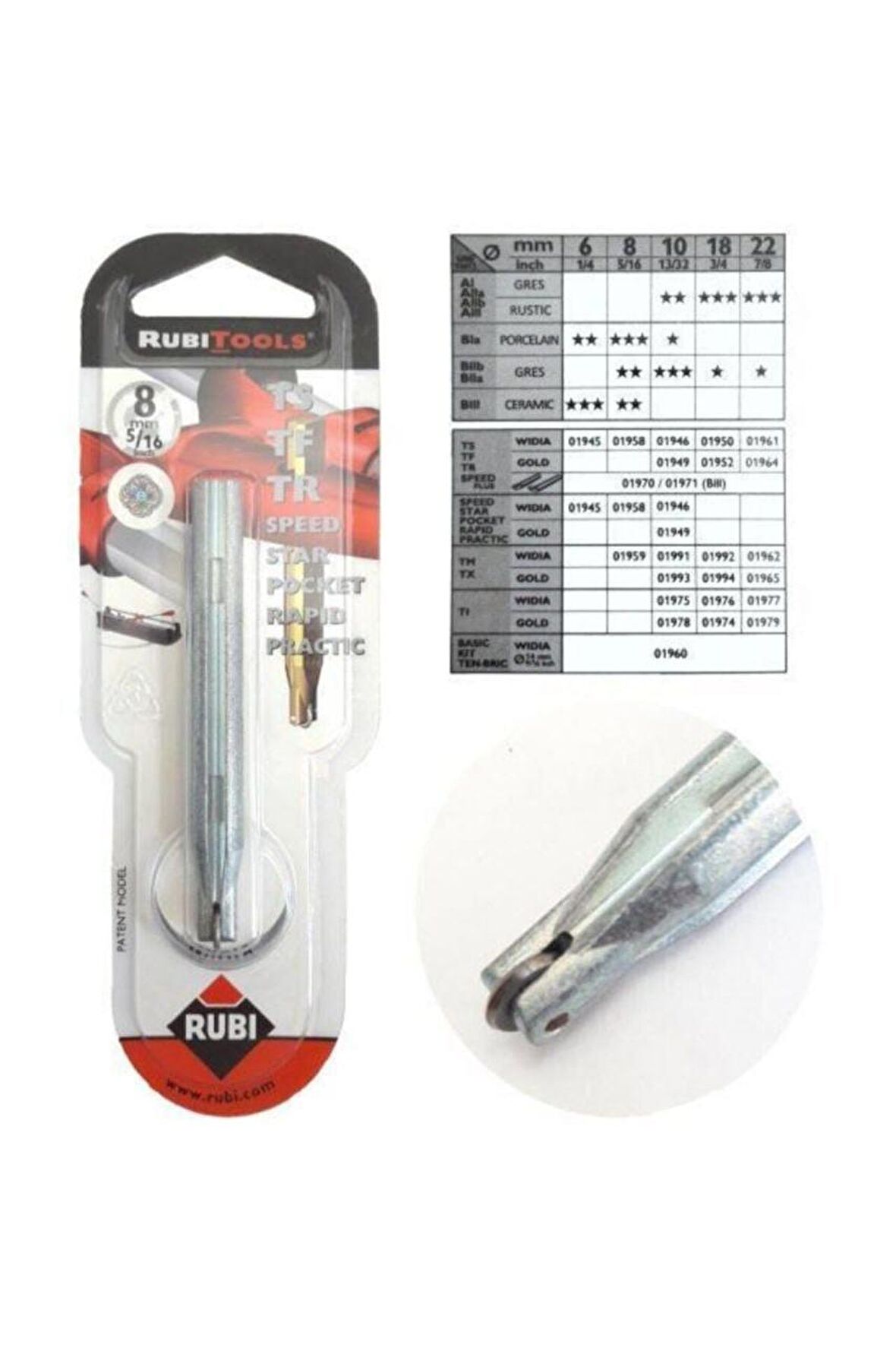 Rubi 8mm 5/16'' Fayans-Seramik Kesme Elması