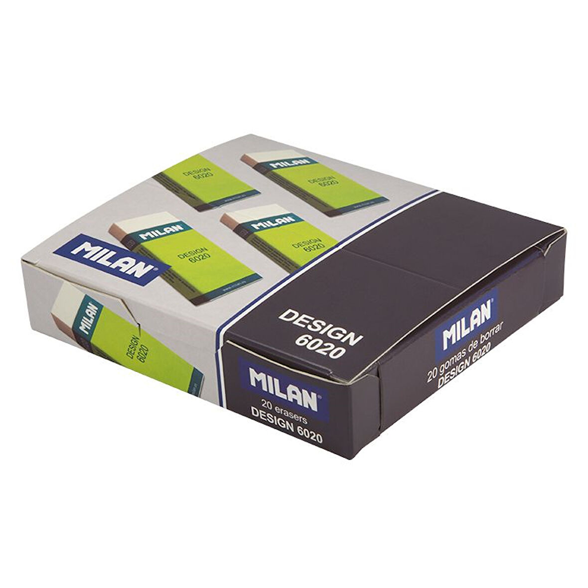 MILAN DESIGN 6020 NATA® PLASTİK SİLGİ - 20ADET