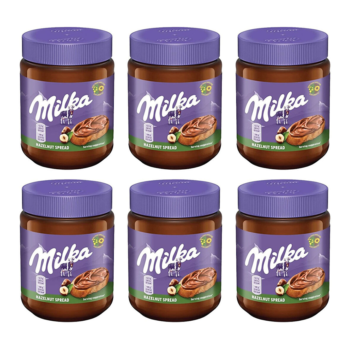 Milka Kakaolu Fındık Ezmesi 350 gr x 6 Adet