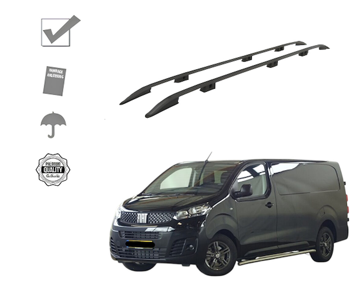 SCUDO COMBİ MİX UZUN ŞASE TAVAN ÇITASI SİYAH  2022 2023 2024 2025 2026 2027