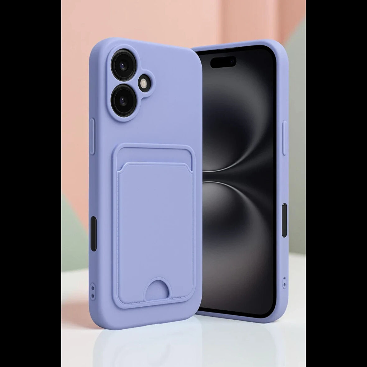 Newface iPhone 16 Kılıf Kelvin Kartvizitli Silikon