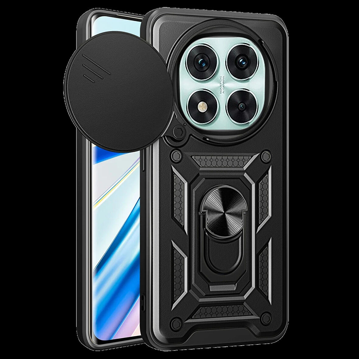 Newface Xiaomi Uyumlu Redmi Note 14 Pro 4G Kılıf Pars Lens Yüzüklü Silikon