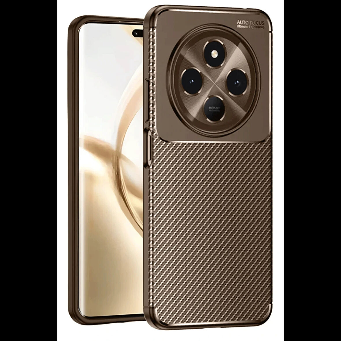 Newface Tecno Spark 30 Kılıf Auto Focus Karbon Kapak