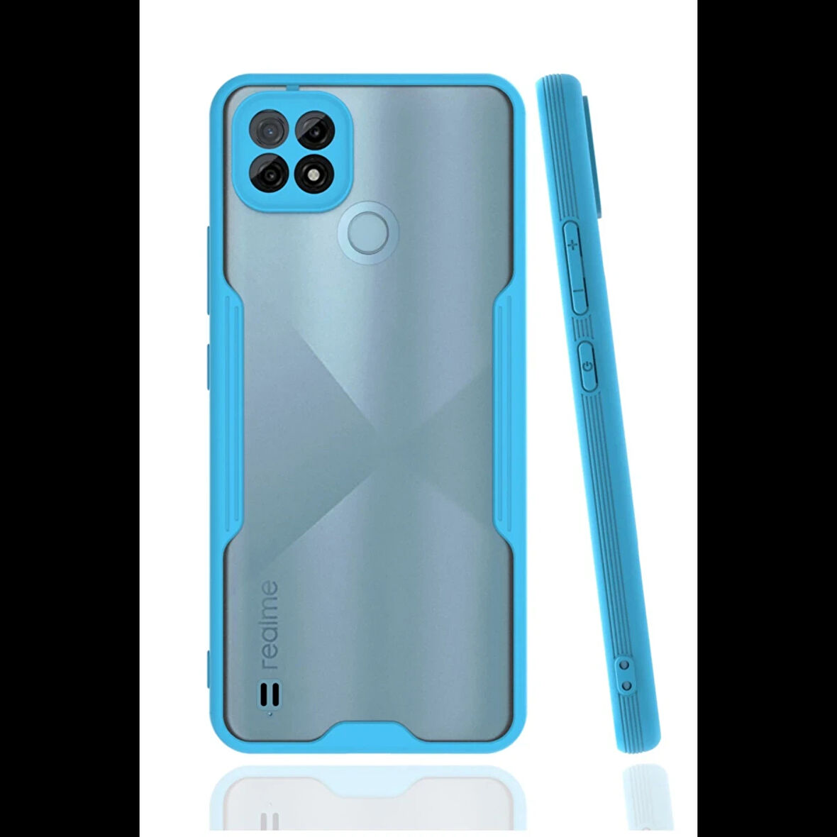 Newface Realme C21 Kılıf Platin Silikon