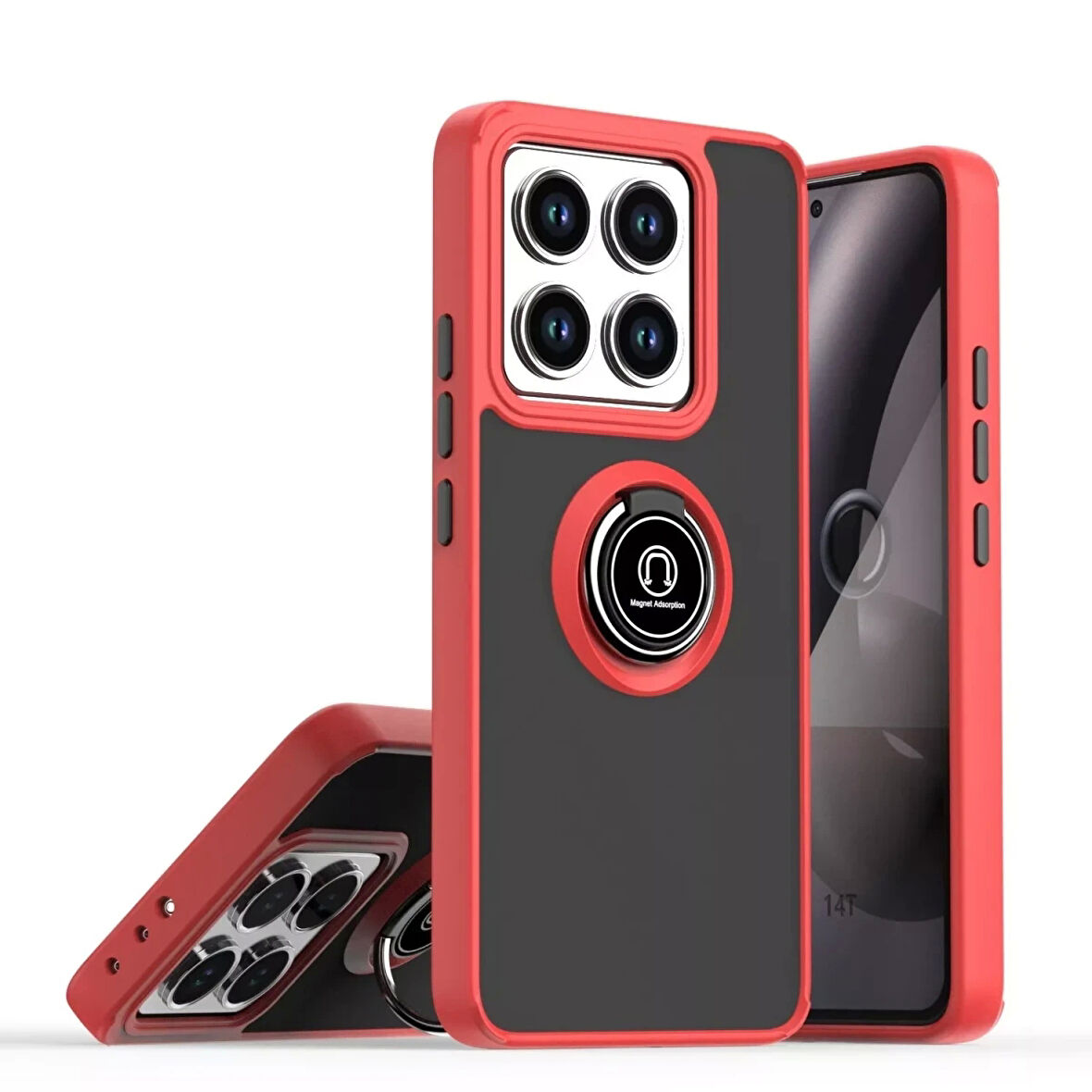 Newface Xiaomi Mi 14T Montreal Yüzüklü Silikon Kapak