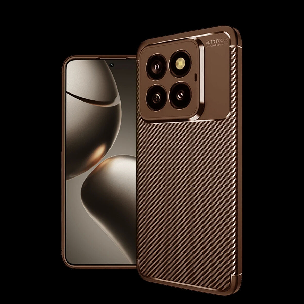 Newface Xiaomi Mi 14T Pro Kılıf Auto Focus Karbon Kapak