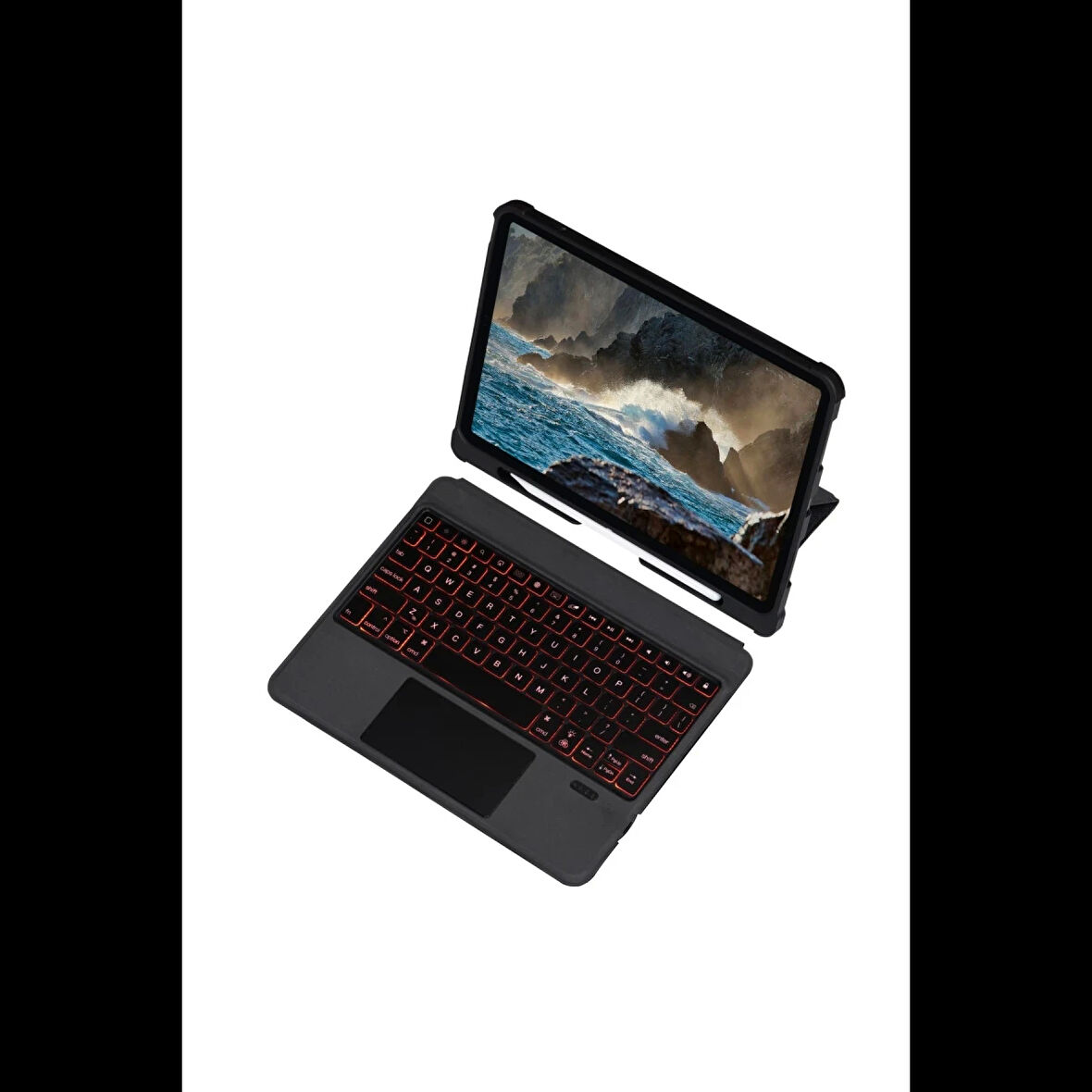 Newface T5206D iPad 10.2 (7.nesil) Kılıf İnter Ledli Klavyeli Tablet Kılıfı - Siyah