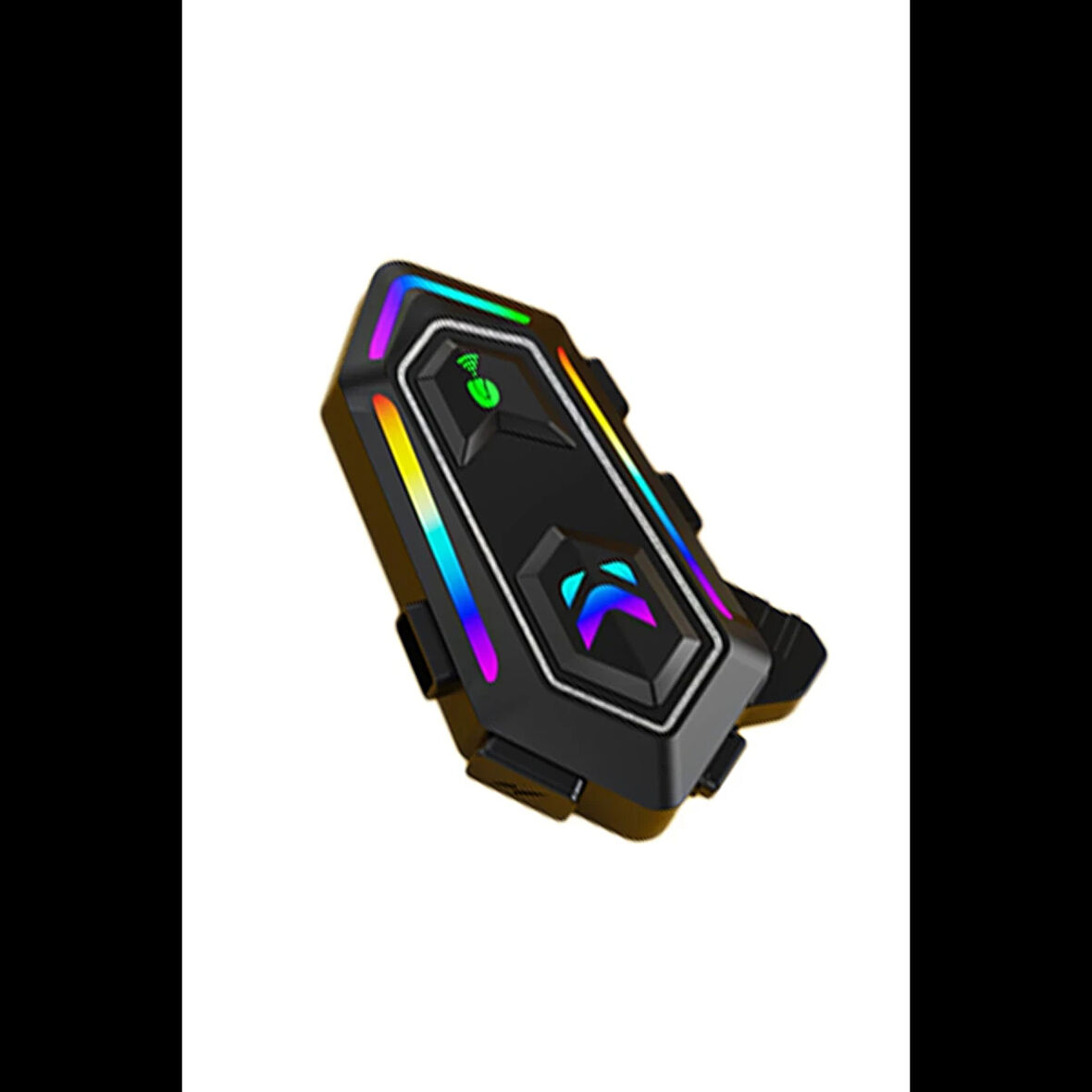 Karler Bass KRM2 RGB Motosiklet Sürücüleri İçin IPX6 Su Geçirmez Özellikli Kablosuz Bluetooth Kulaklık - Siyah