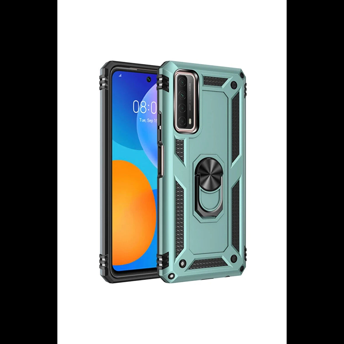 Newface Huawei P Smart 2021 Kılıf Sofya Yüzüklü Silikon Kapak