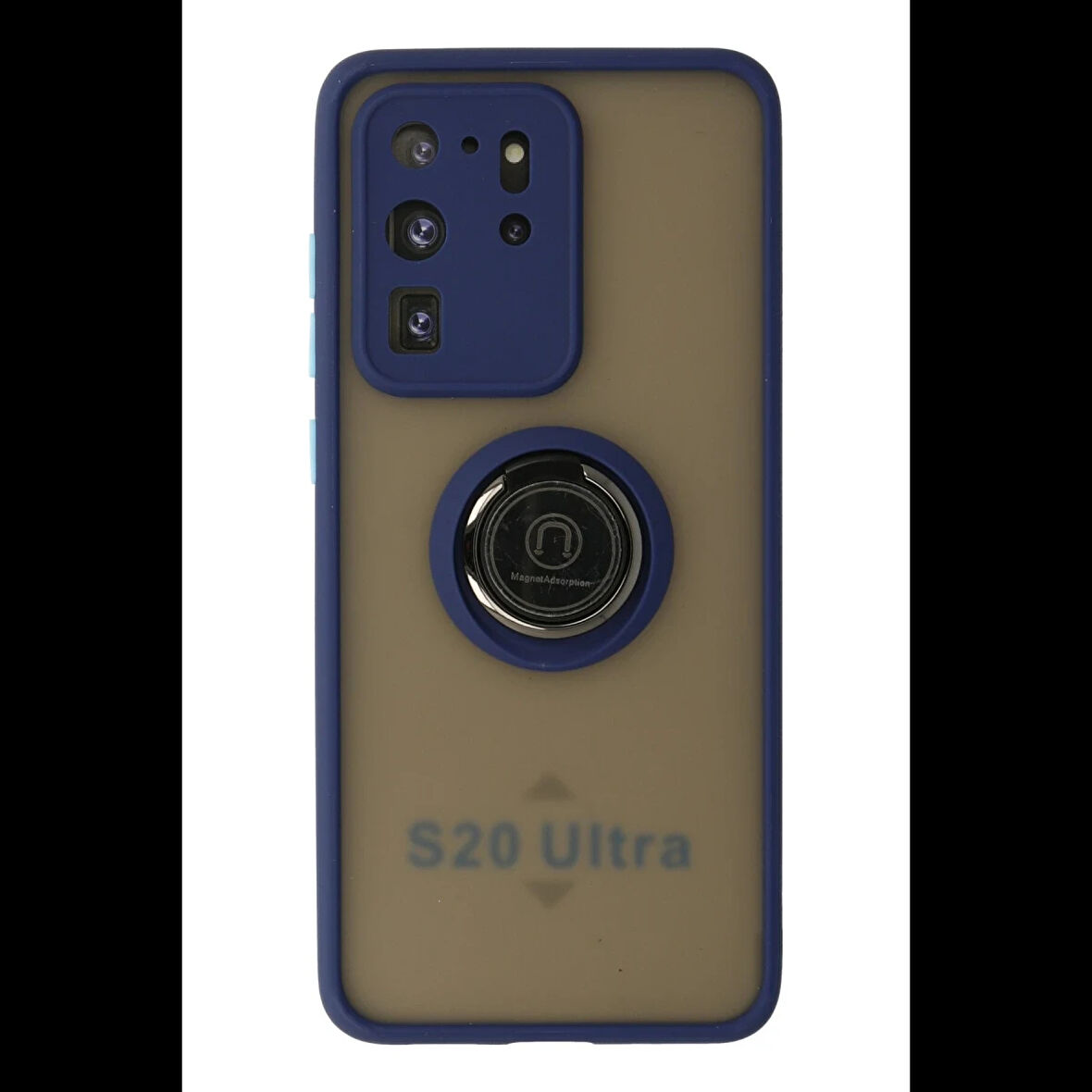 Newface Samsung Galaxy S20 Ultra Kılıf Montreal Yüzüklü Silikon Kapak