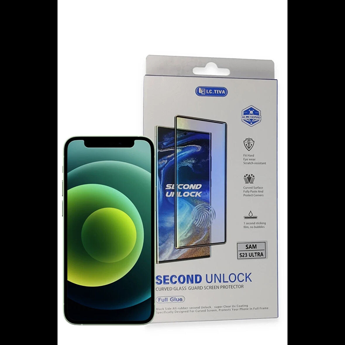 Joy Tekno Samsung Galaxy S23 Ultra Durable Full Glue Curved Cam