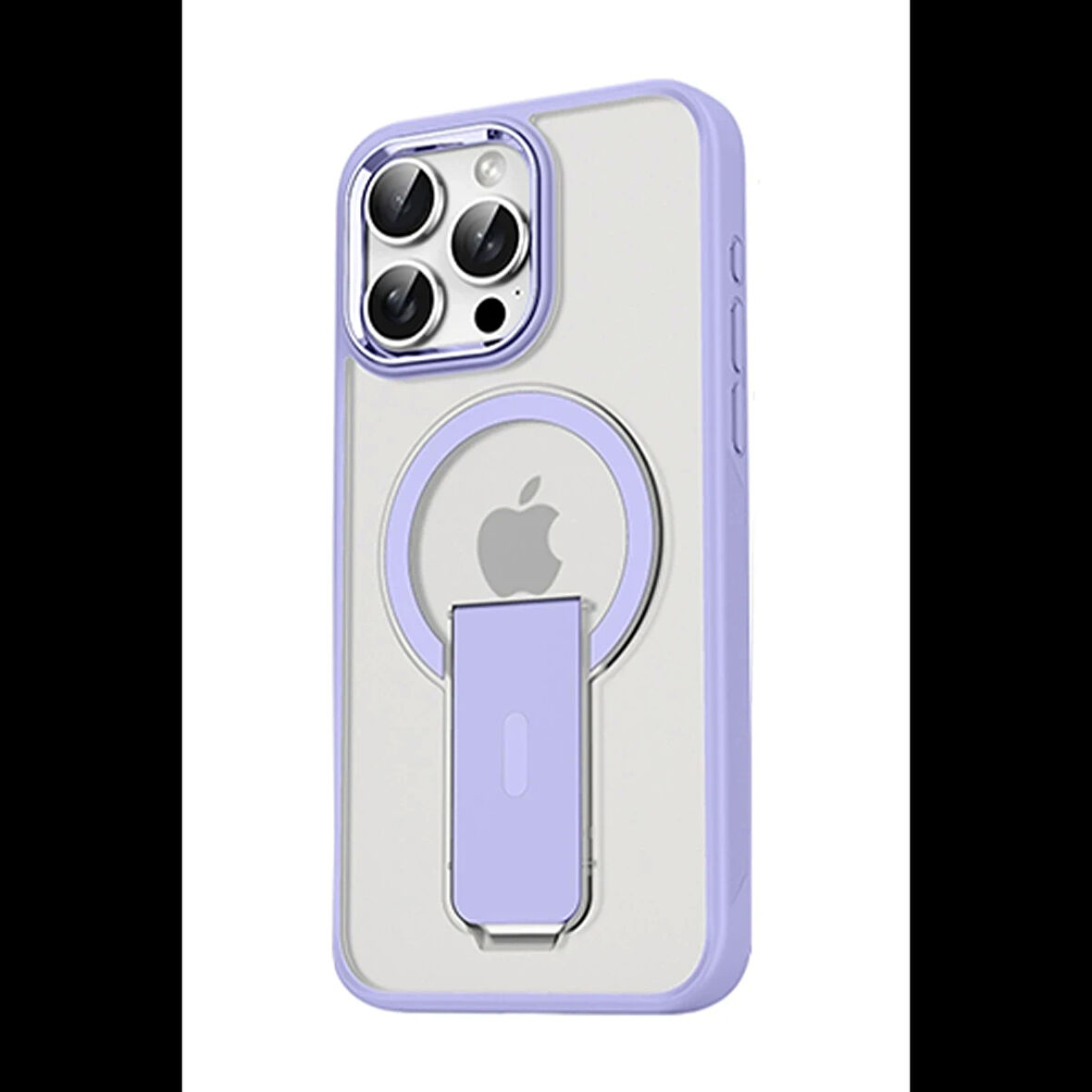 Newface iPhone 14 Pro Max Tork Magsafe Standlı Kapak - Lila