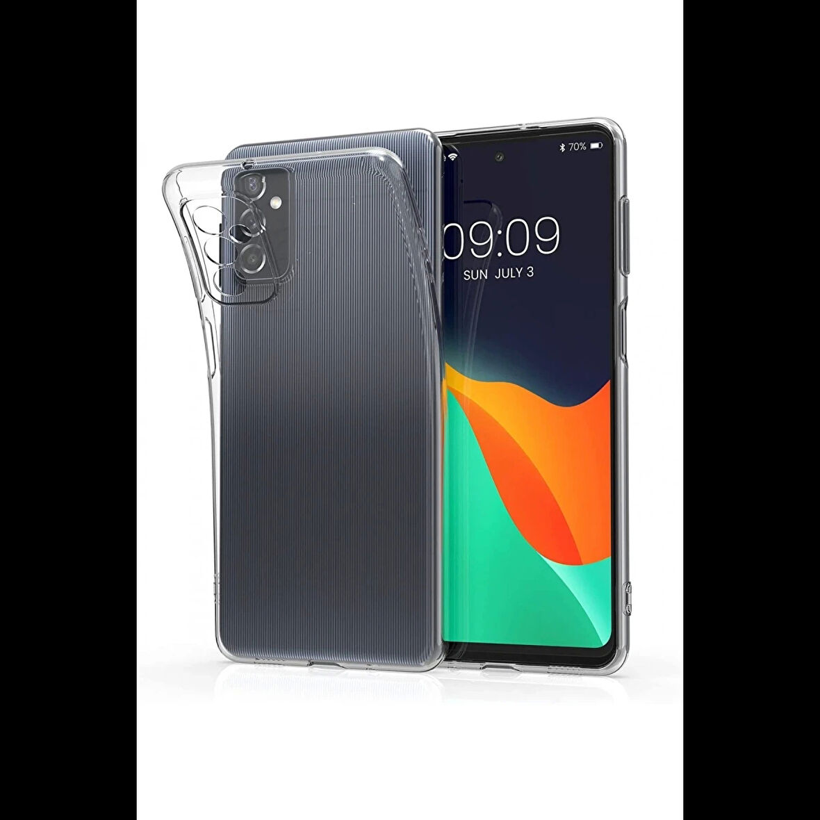 Newface Samsung Galaxy M52 5G Kılıf Lüx Şeffaf Silikon
