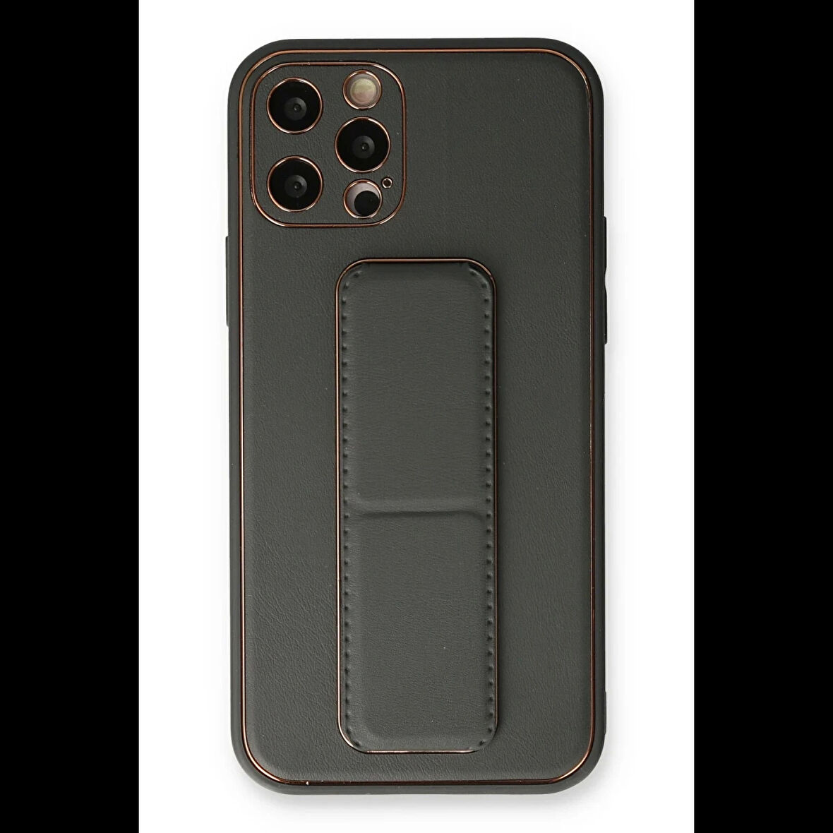Newface iPhone 12 Pro Kılıf Coco Deri Standlı Kapak