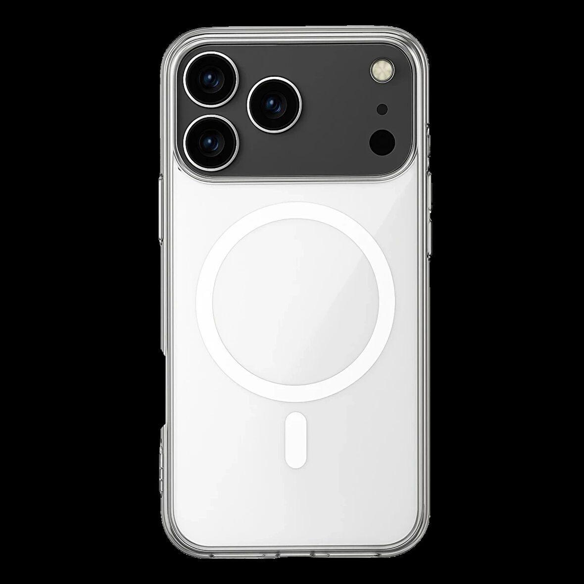 Newface iPhone 17 Pro Kılıf Magneticsafe Şeffaf Silikon - Şeffaf