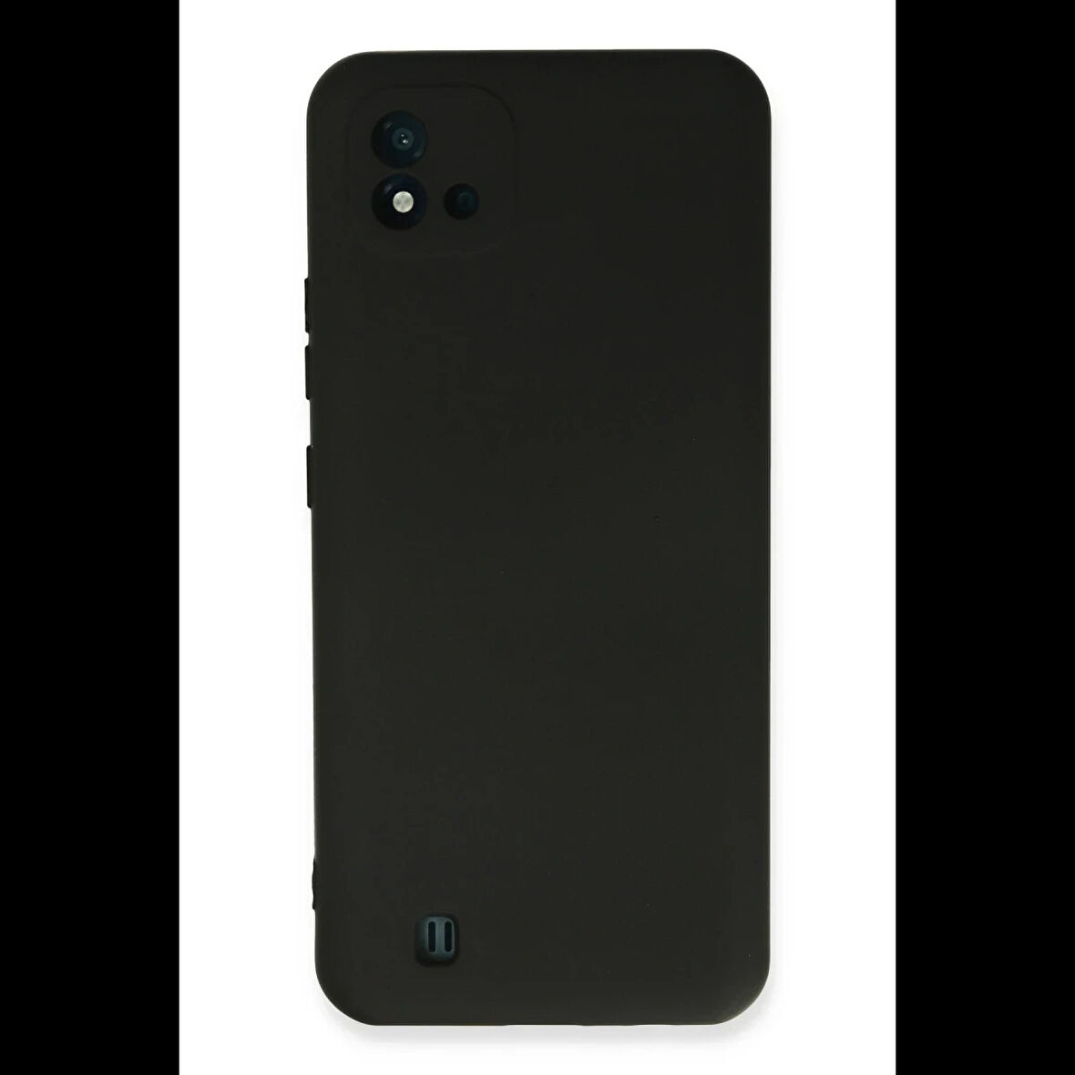 Newface Realme C11 2021 Kılıf Nano içi Kadife Silikon - Siyah