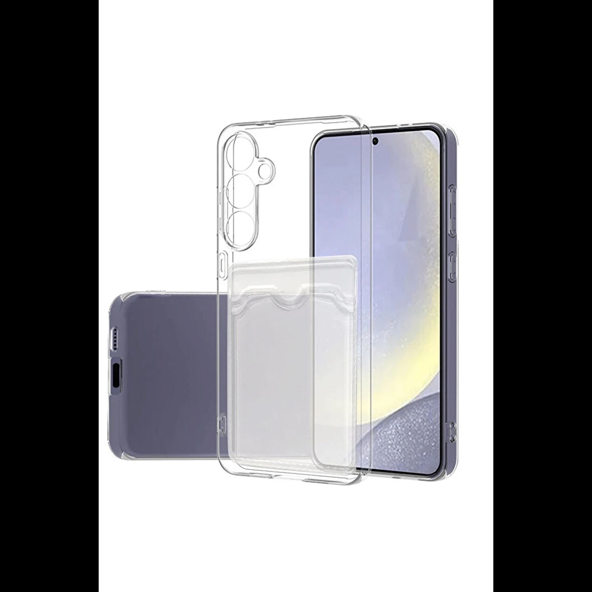 Newface Samsung Galaxy S24 FE Kılıf Kart Şeffaf Silikon - Şeffaf